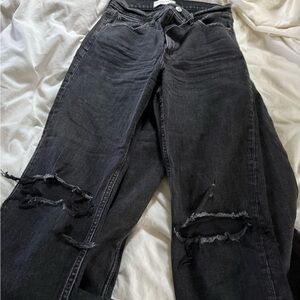 Black Distressed Jeans